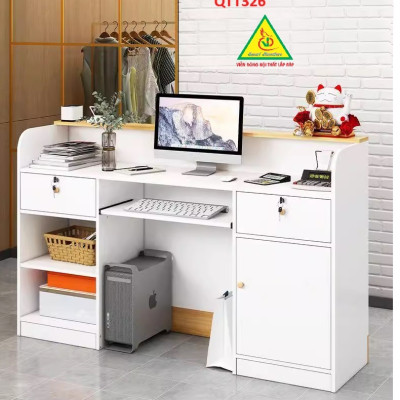 QUẦY LỄ TÂN, QUẦY TIẾP TÂN, QUẦY TÍNH TIỀN, QUẦY THU NGÂN QTT326 - Nội thất lắp ráp Viễn Đông Adv