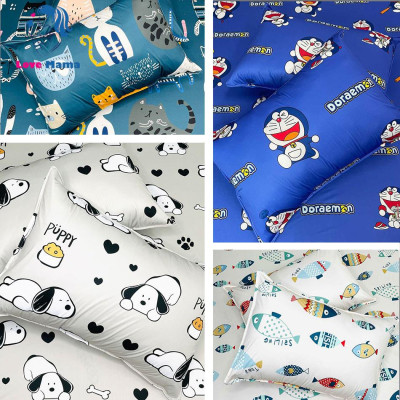 Bộ 2 Áo gối vải lụa chống thấm, vỏ gối có đủ kích thước yêu cầu