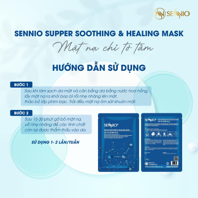 Mặt nạ giấy dưỡng trắng da Sennio Super Soothing & Healing Mask dưỡng ẩm, phục hồi da 23 ml SNO 822