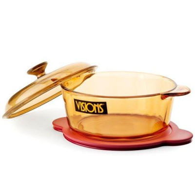 Nồi Ăn Dặm Thuỷ Tinh Visions VS-08 (0.8L) Phù hợp cho Bé  - Made in France -Phân phối bởi CTCP ABMA VN