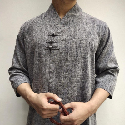 ĐỒ LAM ĐI CHÙA Set Nam Cao Cấp  Vạt Xéo