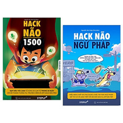 Combo 2 Cuốn Hack Não 1500 và Hack Não Ngữ_Pháp
