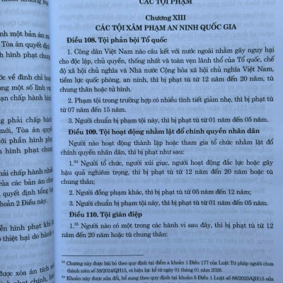 Sách Bộ Luật Hình Sự, Bộ Luật Tố Tụng Hình Sự sửa đổi, bổ sung năm 2025 (đã hợp nhất 2025) - V2654TA