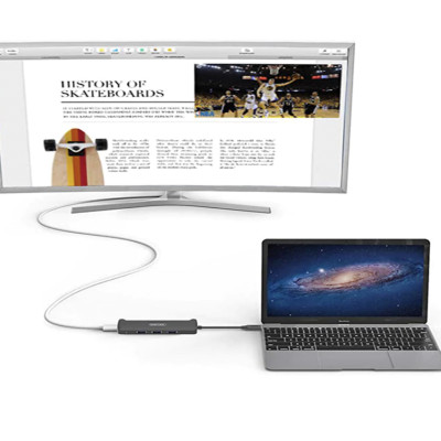 BỘ CHIA TYPE C RA 3 USB3.0 + 1 CỔNG HDMI V300A UNITEK HÀNG CHÍNH HÃNG