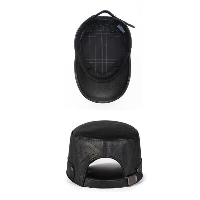 Mũ lưỡi trai da cừu BHY2089 – Mũ da thật nam cao cấp, vân nổi tinh tế, dễ phối đồ, phù hợp vòng đầu 56-60cm