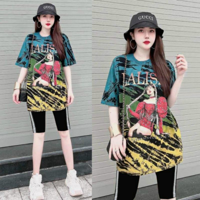 Đồ bộ lửng nữ form rộng in họa tiết hiện đại mẫu mới