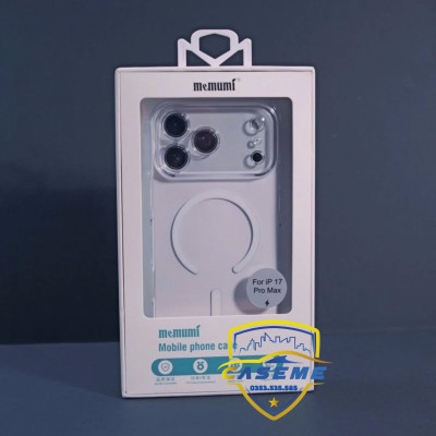 Ốp lưng Memumi Glitter trong suốt từ tính bảo vệ camera cho iPhone Air, iPhone 17, iPhone 17 Pro, iPhone 17 Pro Max Siêu mỏng 0.3mm, hít nam châm chắc chắn - hàng Chính Hãng