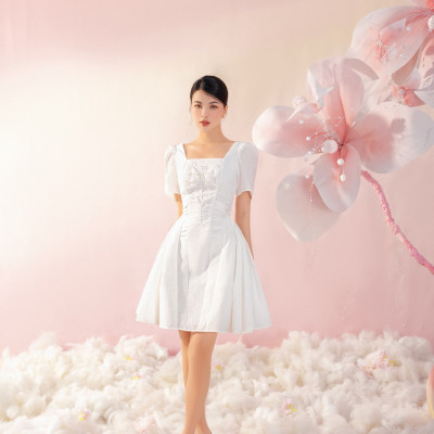 OLV - Đầm Annie Ruched Detail Embro