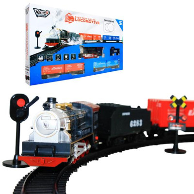 Bộ Đồ Chơi Lắp Ráp Đường Ray Và Tàu Lửa Retro Chạy Pin - Vecto VT22832