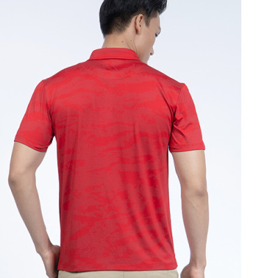Áo thun Polo nam Novelty màu đỏ in họa tiết NATMHTMPSR190213N
