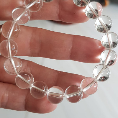 Vòng tay phong thủy may mắn đá thạch anh trắng tự nhiên rẻ đẹp Size vòng 10mm hay 10li chuẩn hợp Nữ mệnh kim mệnh Thủy Đá thạch anh trắng tự nhiên đeo tốt sức khỏe, tim mạch, may mắn thuận lợi công việc cuộc sống ạ