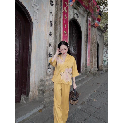 ĐỒ LAM ĐI CHÙA  Mẫu Hoa Gen