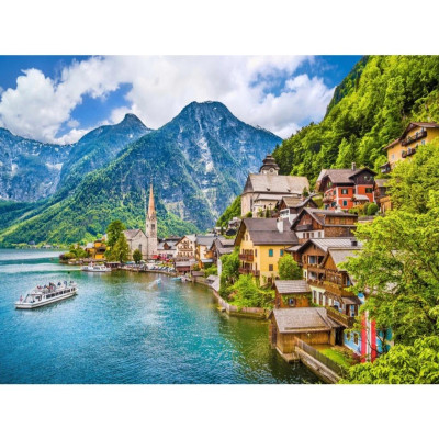 Bộ Tranh Ghép Hình Minh Châu - 60 x 80 cm (1500 Mảnh Ghép) - Hallstatt Austria