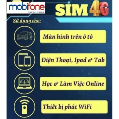 [CÓ ESIM]Sim 5G Mobifone 12G100 có ngay 100G/tháng sử dụng 12 tháng ko cần nạp tiền, dùng toàn quốc- Hàng chính hãng