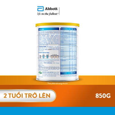 Sữa Abbott Grow 2+ 850g cho trẻ từ 2 tuổi trở lên