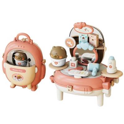 Đồ Chơi Ba Lô Trang Điểm Gấu Xinh Xắn - Bear Magic Backpack Dressing - Toys&Joys HY-22 (21 Chi Tiết)