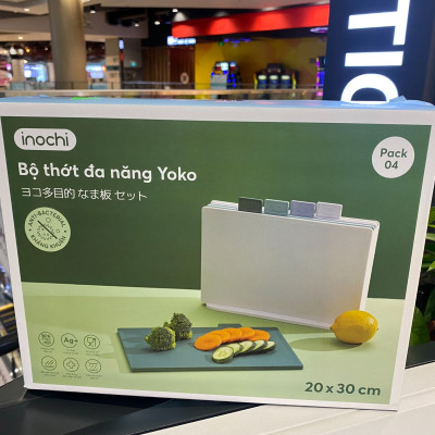 Bộ thớt đa năng Yoko - Chính hãng inochi - Có hộp bảo vệ, Ag+ kháng khuẩn