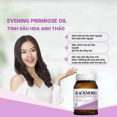 Viên uống Blackmores Evening Primrose Oil hỗ trợ làm đẹp da - Hàng chính hãng