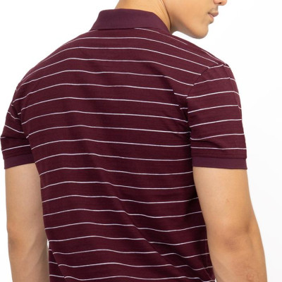 Áo Polo Nam Novelty NATMSLMCSR191237N - Đỏ Đô Sọc Trắng