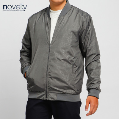 Áo jacket nam in chìm Novelty xám đậm 2203382