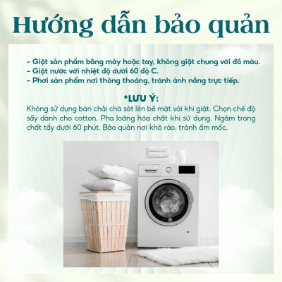 Bộ Ga Gối Tiêu Chuẩn Khách Sạn 5 Sao SAGATEX, 3 Sản Phẩm, Mềm Mịn, Nằm Mát, Sang Trọng