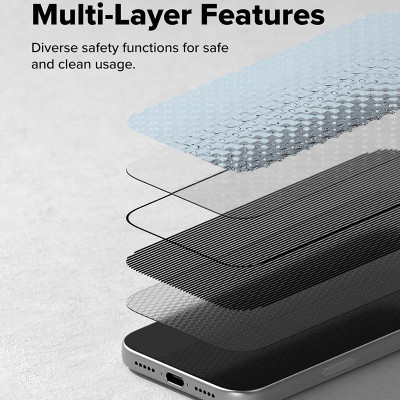 [Combo 2] Dán cường lực chống nhìn trộm cho iPhone 17 Pro Max / 17 Pro / 17 / Air RINGKE Easy Slide Privacy Tempered Glass - Hàng Chính Hãng