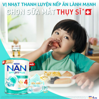 Sữa bột Nestlé NAN OPTIPRO PLUS 4 1500g/lon với 5HMO Giúp tiêu hóa tốt + Tăng cường đề kháng (2 - 6 tuổi) - Tặng Đồ chơi toán học cân bằng