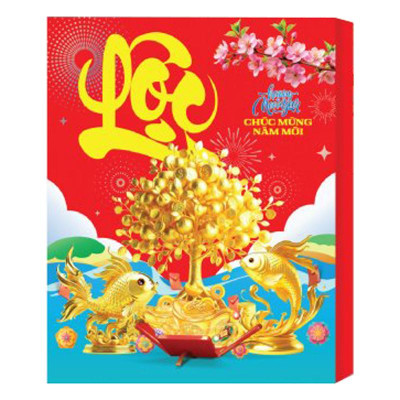 Lịch Bloc Cực Đại 2026 - Sắc Màu Thế Giới - Hạnh Phúc - Đại Việt Á DVA07 - Chữ Phúc