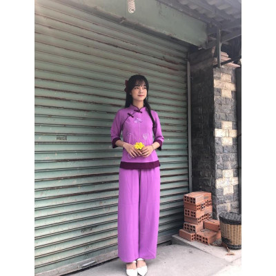 Đồ Lam Đi Chùa Pháp Phục Phật Giáo Đài Loan Đũi