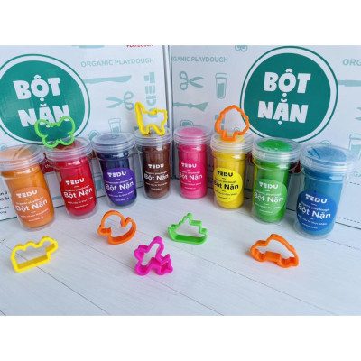 Đất Nặn Bột Nặn An Toàn TEDU - Set 8 Hủ Bột