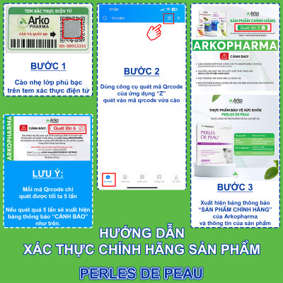 Nước uống collagen marin 5000mg Perles De Peau Arkopharma hộp 10 ống dưỡng ẩm đẹp da ngừa lão hóa – Nhập khẩu chính hãng Pháp