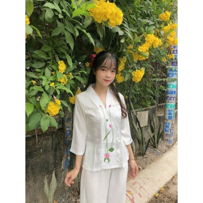 ĐỒ LAM ĐI CHÙA PHÁP PHỤC PHẬT GIÁO Bà Lai Lụa