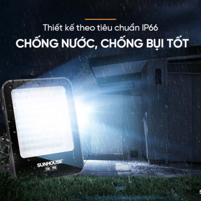 Đèn pha LED SUNHOUSE Spec SHE-LSPPL01.50W Sử dụng Chip LED ,Tuổi thọ 25.000 giờ, chuẩn IP66, chống nước