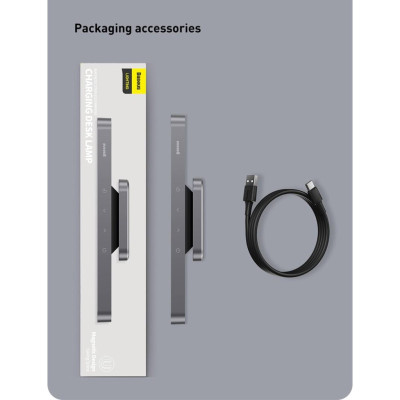 Đèn treo đế hít nam châm Baseus Magnetic Stepless Dimming Charging Desk Lamp (1800mAh ,4000K, 24h sử dụng liên tục)- hàng chính hãng.