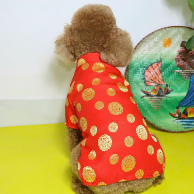 ÁO  DÀI TẾT GẤM THÁI CAO CẤP TỪ 0.5-15KG DÀNH CHO THÚ CƯNG CHÓ MÈO