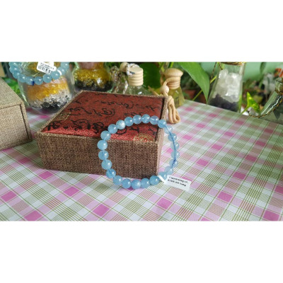 Vòng đeo tay đá aquamarine