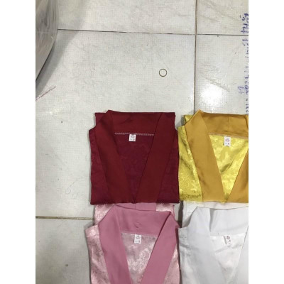 Đồ Lam Đi Chùa - áo lam - đồ phật tử - bộ bà lai vải gấm