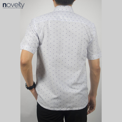 Áo sơ mi nam ngắn tay Novelty Casual Hoa văn NSMMINMSPB230711N