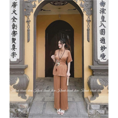 ĐỒ LAM ĐI CHÙA  Mẫu Hoa Gen