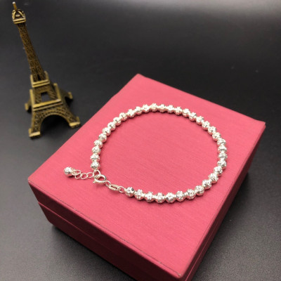 Vòng Tay Lắc Tay Nữ Kiểu Bi Phay Dạng 3D Tinh Tế Bạc Hiểu Minh LTU573