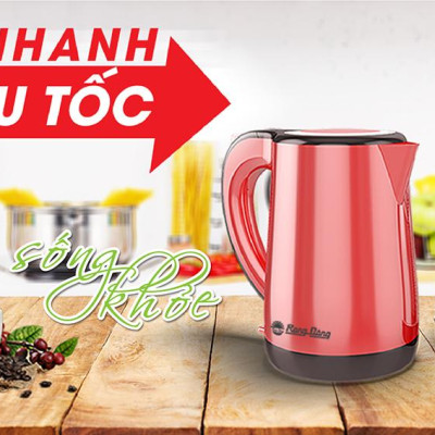Ấm điện siêu tốc INOX 304 RẠNG ĐÔNG 1,8 lít RD-AST18ST1- Hàng chính hãng