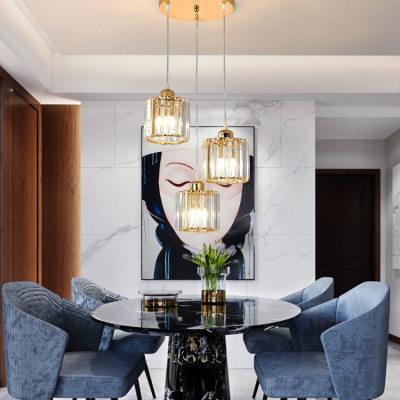 Đèn thả MINA pha lê trang trí hiện đại - kèm bóng LED và đế ốp trần