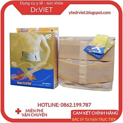 Đai hỗ trợ cột sống NF-8580 chính hãng Chất liệu Nano FLEXTRATM 5 trong 1