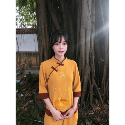 Đồ Lam Đi Chùa Pháp Phục Phật Giáo Đài Loan Đũi