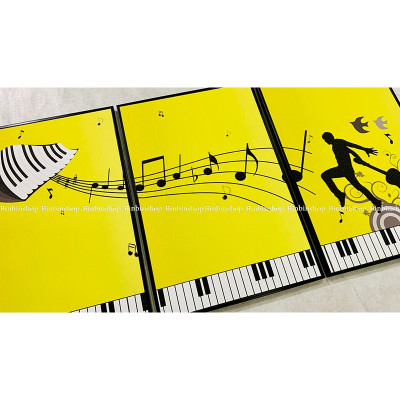 (CÓ ẢNH THẬT) Tranh treo tường trang trí decor phòng âm nhạc 9 tranh có khung kèm đinh treo