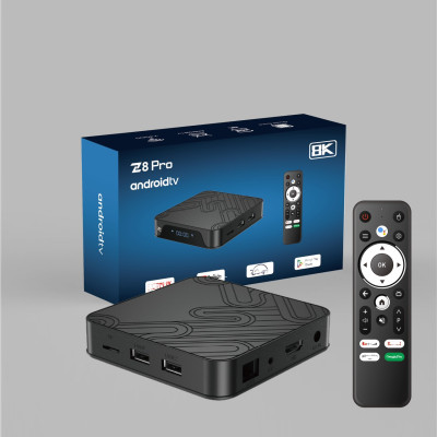 Android Tivi Box Z8 Pro - Ram 4G/32G - Bluetooth - Netflix - Remote Tìm Kiếm Giọng Nói - Hàng Nhập Khẩu