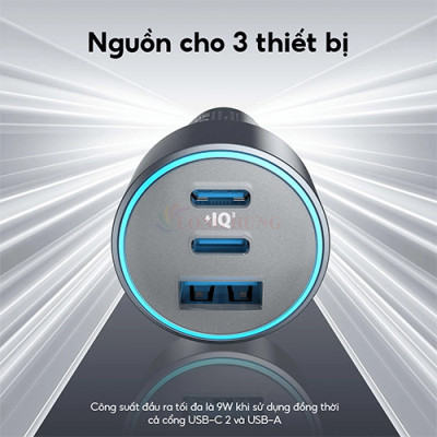 Cốc sạc xe hơi Anker Powerful 1USB 2Type-C 67W PD/QC3.0 A2731 - Hàng chính hãng