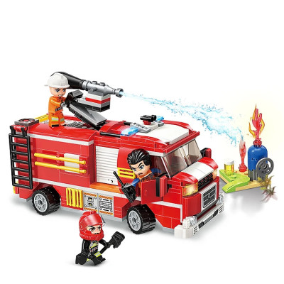 QMAN - Bộ đồ chơi xếp hình mô hình chữa cháy Fire-fighting strike 12012