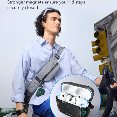 Bao Case cho Airpods Pro 3 (2025) ESR Cyber Tough Magentic Case - Hàng chính hãng