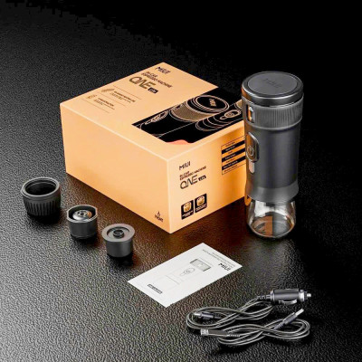 Máy Pha Cà Phê Bột Cafe Viên Nén MIUI Espresso DC12V + USB 100W Chức Năng Đun Nước Nóng Ngon Như Pha Máy Dùng Cho Xe Hơi Camping Picnic